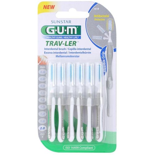G.U.M Trav-Ler Interdental Interdentale Tandenragers 2,0 mm 6 st