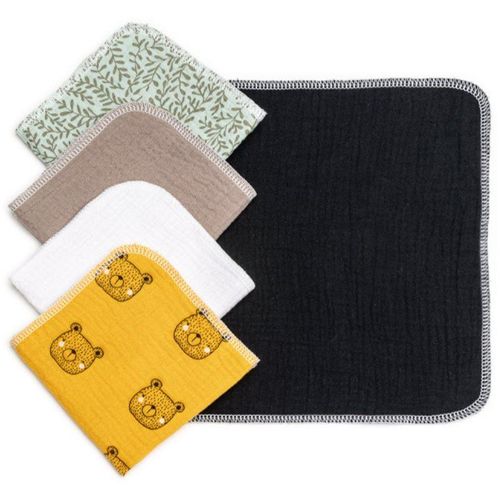 T-TOMI BIO Muslin Napkins doekjes 25 x 25 cm UNI 5 st
