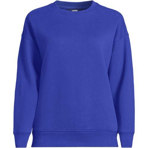Sweatshirt SERIOUS SWEATS, Damen,  Blau, Elasthan/Baumwoll-Mischung/Polyester-Mischung, by Lands' End
