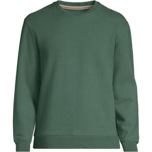 Rundhals-Sweatshirt SERIOUS SWEATS, Herren,  Grün, Baumwoll-Mischung/Polyester-Mischung, by Lands' End