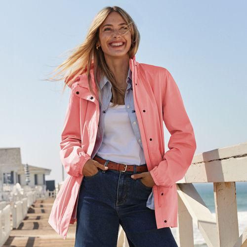 Wasserdichte Regenjacke SQUALL mit Packfach, Damen, Pink, Polyester, by Lands' End