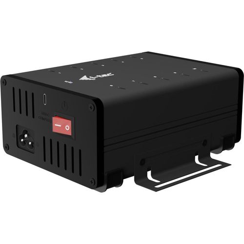 i-tec HUB USB-C 10 Ports Metall Schwarz Schnelles Laden 15W Datenübertragung 5Gbps