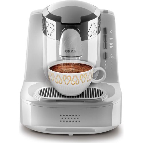 arzum Mokkamaschine OKKA Weiss- Silber