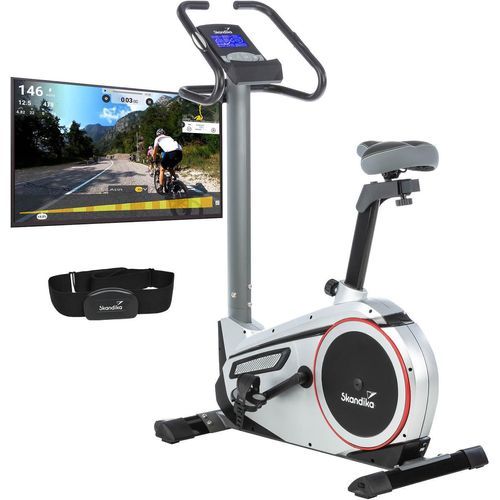 Ergometer Skandika Morpheus mit App Steuerung und Street View Funktion- Heimtrainer, Indoor fahrrad