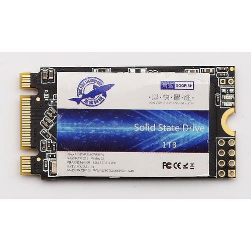 Dogfish SSD M.2 2242 1TB interne Festplatte (M.2/B-M-Key; Formfaktor 2242)
