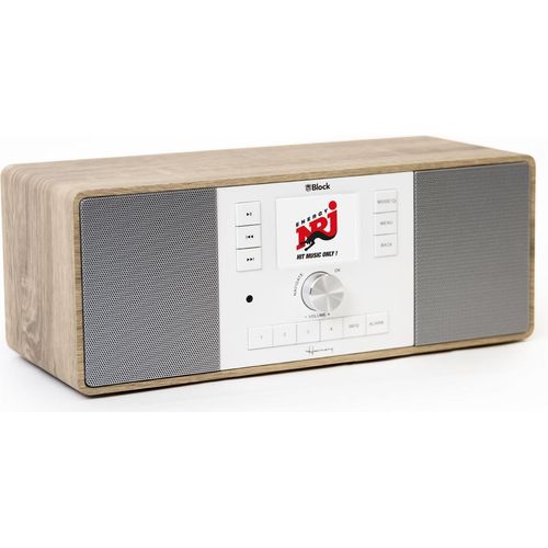 Block Harmony walnuss Internetradio/DAB+/FM mit Bluetooth, USB & Spotify Connect