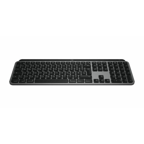 Logitech MX Keys S Tastatur - Kabellos Konnektivität - USB Schnittstelle - Englisch (GB) - QWERTY Layout - Grau - Membrane-Switch/Scissor-Switch Keyswitch - Bluetooth - 10 m Easy-Switch, Ein-/Aus-Schalter Hotkey(s) - macOS 10.15, iPadOS 14, iOS 14 - Notebook, Computer, iPad - Mac - Plastik