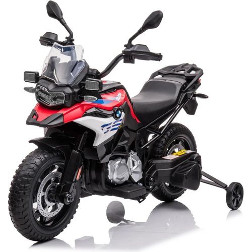 BMW F850 GS Kinder Elektromotorrad 12V (3–6 Jahre) – Offiziell lizenziert, mit Stützrädern, EVA-Reifen & MP3 – Kinder Motorrad – Rot