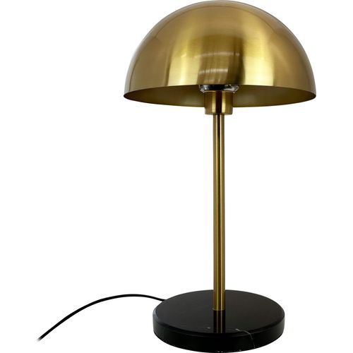 Tischlampe, Tischleuchte, Nachttischlampe, Schreibtischlampe, LED Leselampe, Nancy Messing mit Marmorsockel