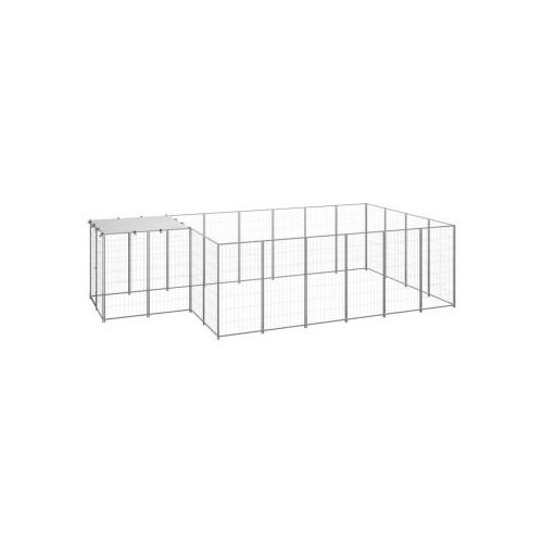 VidaXL Hundezwinger silber 4,4 m, 2,2 m, 1,1 m