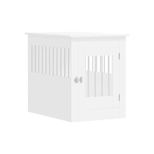 VidaXL Hundekäfig im Möbel-Stil weiß 80 cm, 55 cm, 68 cm