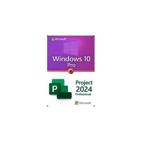 Microsoft Windows 10 Professional + Microsoft Project 2024 Professional Lizenz für 3 PC