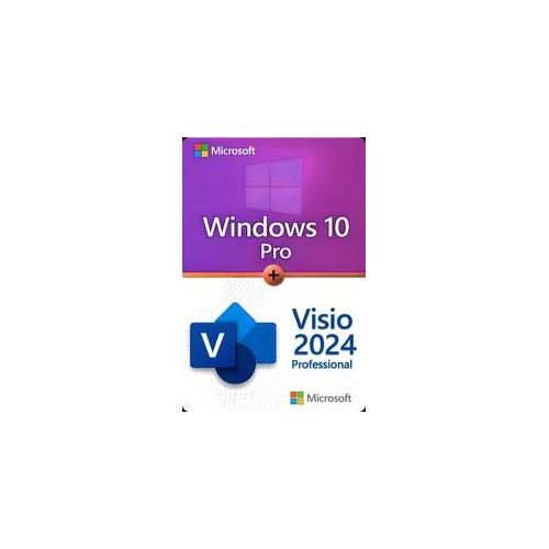 Microsoft Windows 10 Professional + Microsoft Visio 2024 Professional Lizenz für 3 PC