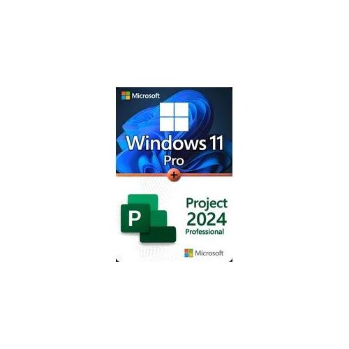 Microsoft Windows 11 Professional + Microsoft Project 2024 Professional Lizenz für 3 PC