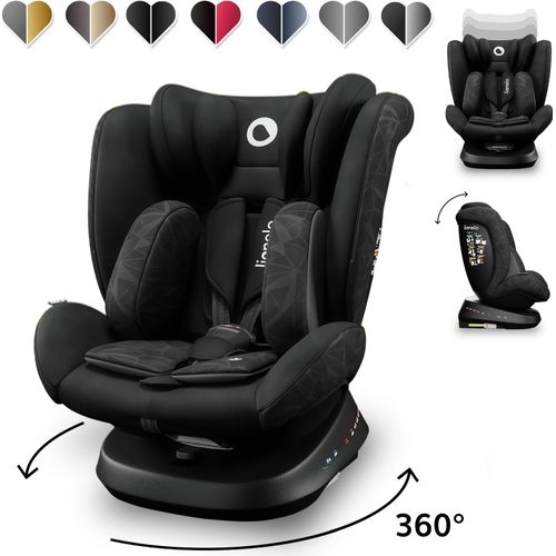 Lionelo Bastiaan One Kindersitz 360° drehbar Autokindersitz mit ISOFIX 0-36 kg Schwarz