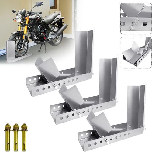 YARDIN Motorradwippe Motorrad vorne Verladehilfe Schiene Vorderradklemme Radwippe Motorrad Radklemme Motorradständer (3 Stück)