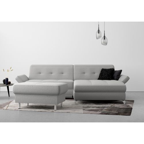 Polsterhocker HOME AFFAIRE "Maredo", grau, B:90cm H:49cm T:60cm, Hocker, Polsterhocker, Federkern-Polsterung, passend zur "Maredo"-Serie