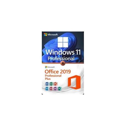 Microsoft Windows 11 Professional + Microsoft Office 2019 Professional Plus Lizenz für 3 PC