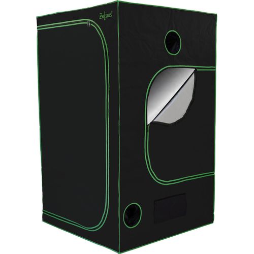 ZELSIUS Grow Tent 120 x 120 x 200 cm schwarz/grün Pflanzenzucht Indoor
