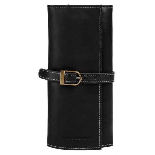 Brieftasche BRUNO BANANI, Damen, schwarz, Leder, vintage, Kleinlederwaren Brieftasche, echt Leder