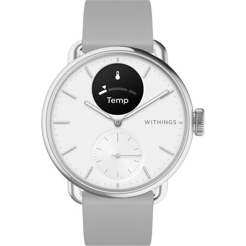 Withings ScanWatch 2 38mm weiß/silber Hybrid Smartwatch mit EKG und Oximeter