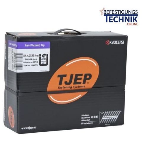 Tjep 34° Ankernägel 4,0x50 mm Ring verzinkt plastgebunden für Ankernagler 1,8M