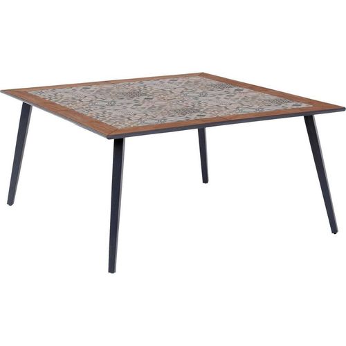 Bistro-gartentisch "lambada" keramik &amp graphit 8-sitzer aus stahl und keramik - Hespéride