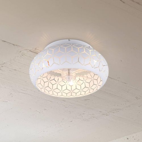 Ventilator mit Licht Bidar, weiß, DC, leise, 50 cm, Remote