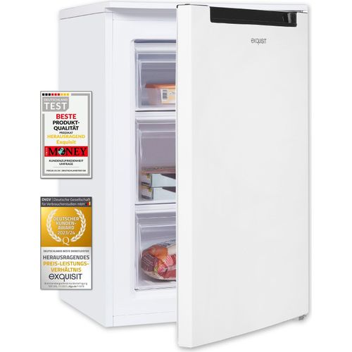 Exquisit Gefrierschrank GS81-040D weiss | Standgerät | 87 l Volumen | Weiß
