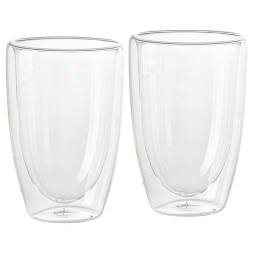 Leonardo Kaffeebecher DUO II, Klar, Glas, 400 ml, 18.1x14x9.4 cm, hitzebeständig, doppelwandig, Kaffee & Tee, Tassen, Kaffeebecher