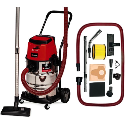 EINHELL Nass-Trocken-Akkusauger "TP-VC 36/30 S Auto-Solo", rot (rot, schwarz), B:72cm H:90cm T:42cm, Akkusauger, ohne Akku