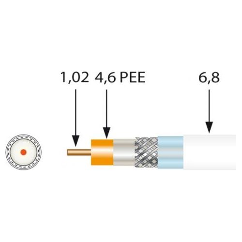 Televes SK100plus-T Koaxkabel 1,0/4,6/6,8mm