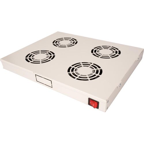 ROLINE 19-Zoll Lüftereinheit 4 Lüfter, ON/OFF grau