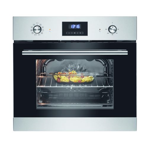 Bomann Einbaubackofen mit Grill, Heißluft & Ober-/Unterhitze | Backofen 56L | 50°C - 250°C | 9 Backofen-Funktionen & aushängbarer Tür | EBO 7911 inox