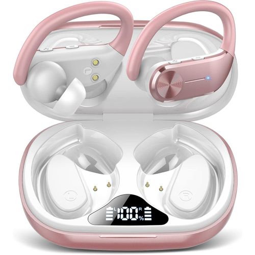 Kopfhörer Bluetooth5.3 mit 4 LED Digitalanzeige,68Std Spielzeit Tiefer Bass, Kopfhörer mit 4ENC Lärmreduzierung Mic,Ohrhörer für Arbeit/Studium/Sport