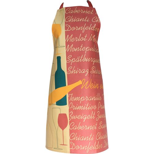 Kochschürze STUCO "Vino", bunt (rot, gelb, dunkelgrün), B:80cm L:85cm, Baumwolle, Schürzen, Kochschürze