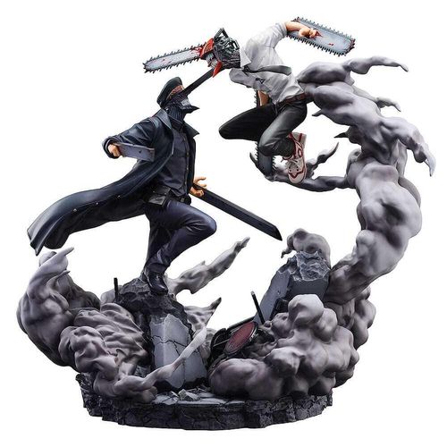 Chainsaw Man Statue Super Situation Figure Chainsaw Man vs. Samurai Sword 26 cm