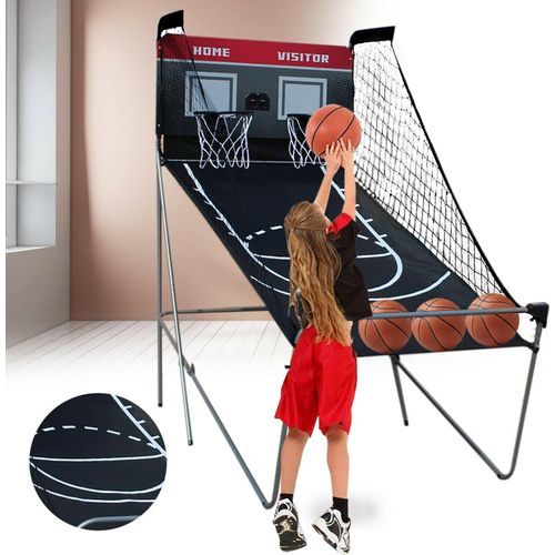 Basketballkorb Basketballständer 8 Spielmethoden+ 4 Bälle Basketballspiel Elektronische Automatische Basketball Shoot Out Maschine für Erwachsene Kinder
