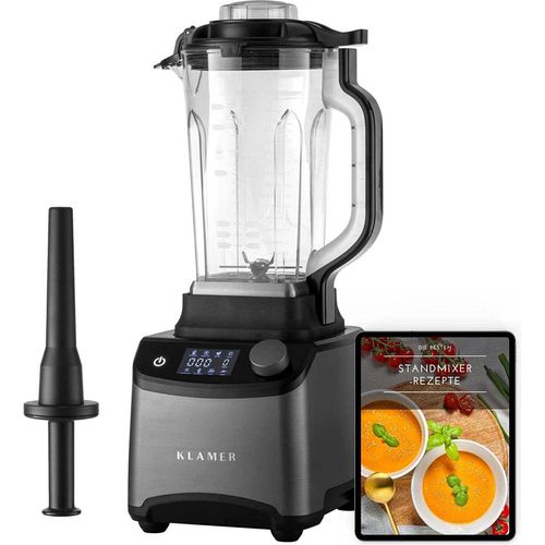KLAMER Hochleistungsmixer 1800W, 1,75L Standmixer mit Tritan-Mixbehälter, Smoothie Maker mit 28000 U/Min, 9 Programme und 6 Klingen