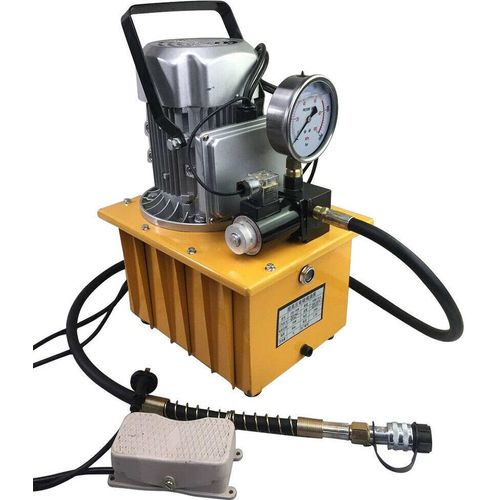 750W Elektrohydraulikpumpe mit Pedal Magnetventil 1400rpm 7L 700Bar Elektrische Einfachwirkend Hydraulikpumpe Elektropumpe