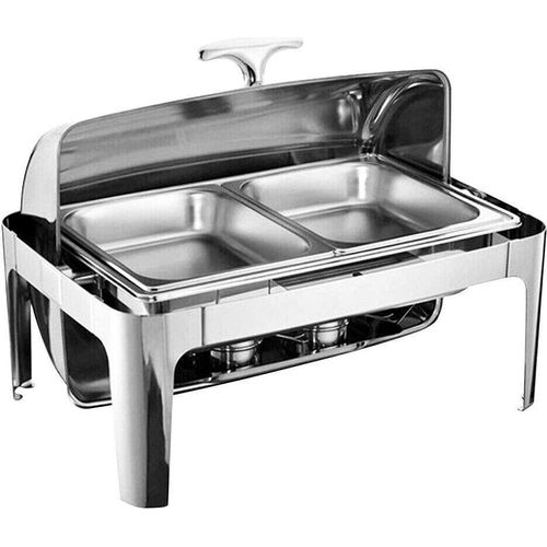 Buffetwärmer 9L Speisenwärmer Chafing Dish BuffetEdelstahl für Catering, Buffet und Party Warmhaltebehälter Warmhaltegerät