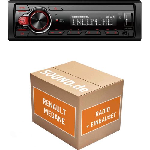 Autoradio Einbaupaket Pioneer MVH330DAB passend für Renault Mégane 1 + Udate List | Bluetooth Telefonieren