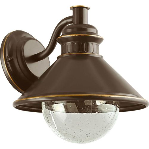 Maritime Wandleuchte ausladend mit Arm Maritim Braun Kegelform E27 Außenleuchte Schiffsleuchte Hofleuchte Wandlampe