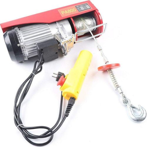 Elektrische Seilwinde Seilhebezug 1000kg Motorwinde Seilzug Hebezug mit Not-Aus-Schalter Hub Seilzug Mit Fernbedienung