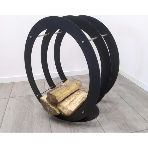 Brennholzkorb Kaminholzständer Kaminholzregal Schwarz Reifen Feuerholzkorb Holzlege
