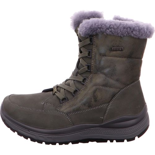 Grünwald TEX grau Lammfell Damen Boots in Grün, Größe 39