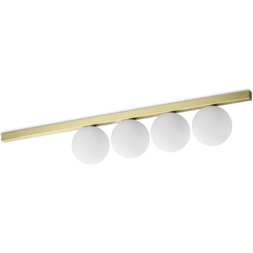 Zeitgenössische Deckenleuchte Binomio Metall Messing 4 Lichter G9 4W 3000K Ip20