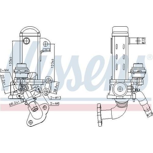NISSENS 989461 AGR Kühler für NISSAN NP300 Navara Pickup (D40) Abgasrückführung