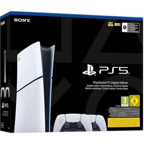 Sony PlayStation 5 Slim Konsole - Digital Version + 2 PS5 DualSense™ Wireless Controller