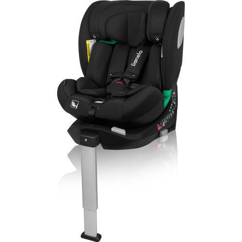 Lionelo Autositz Braam Air i-Size 4in1, Sitz integriert mit ISOFIX, 360' drehbare Basis - Schwarz